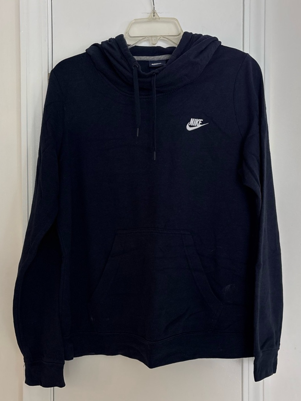 Nike Navy Pullover Hoodie with Cowl Neck